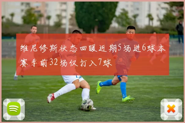 维尼修斯状态回暖近期5场进6球本赛季前32场仅打入7球